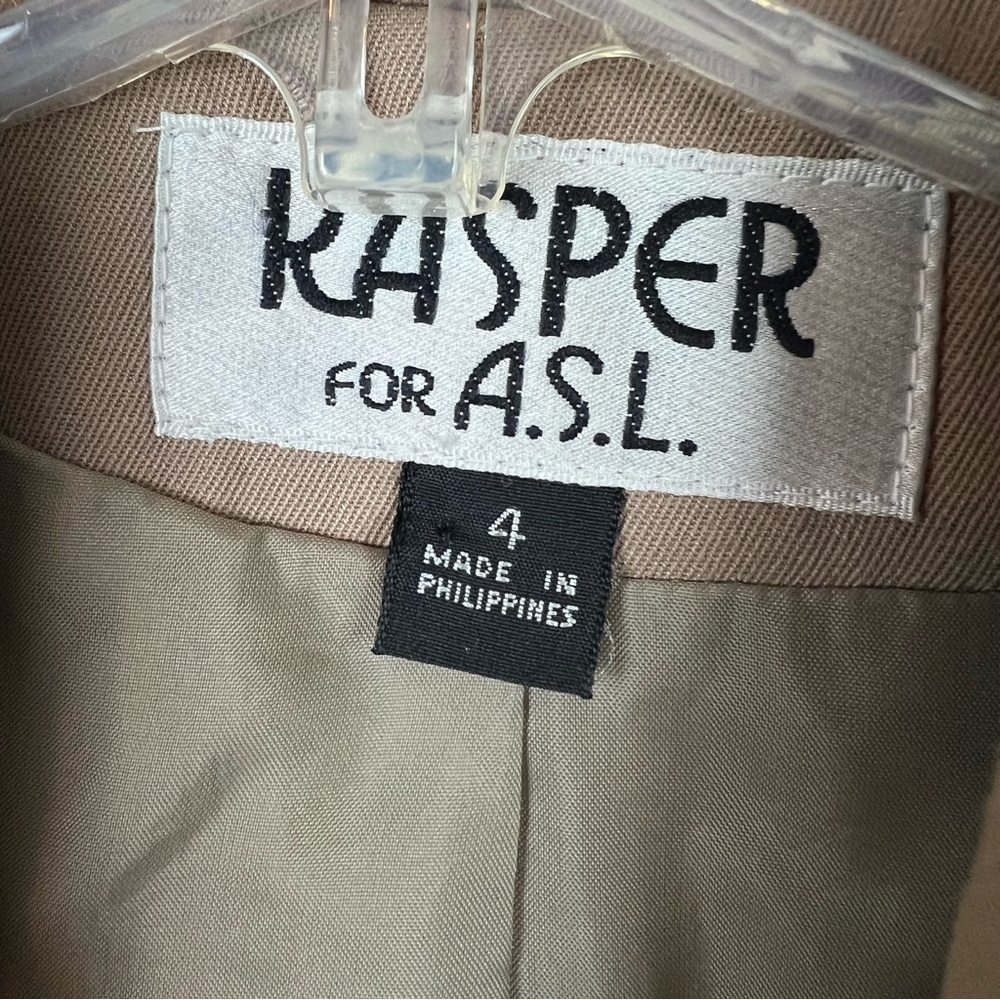 Vintage Khaki Trench Coat 4 Oversized Long Belted Pocket Preppy Old Money Career - Picture 7 of 11